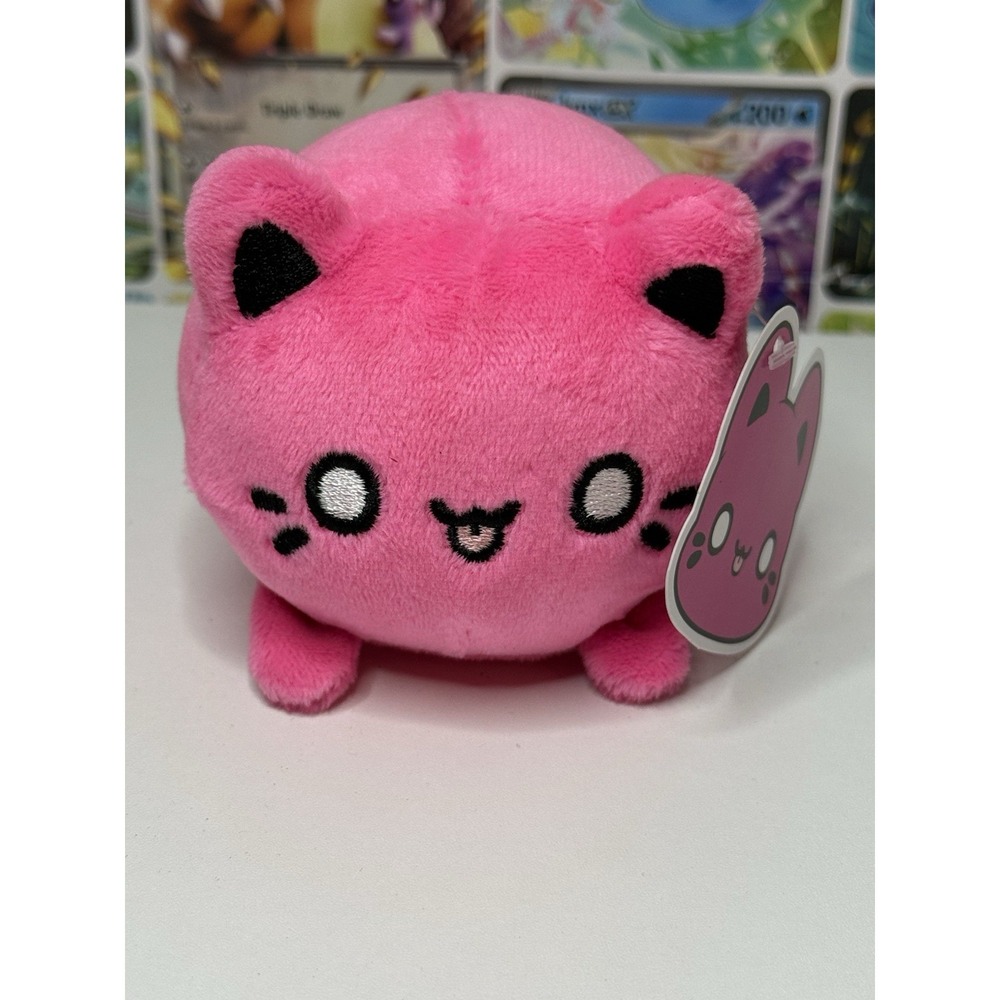 Tasty Peach Aurora Pink Cat Plush 3" Mini Kawaii Stuffed Animal
